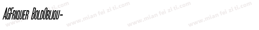 AGFriquer BoldObliqu字体转换